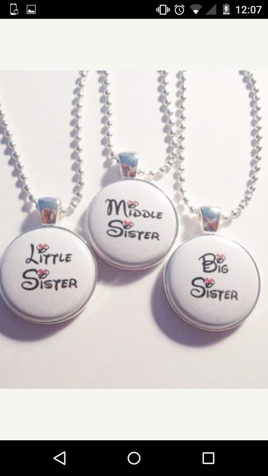Big,middle, little sister necklaces